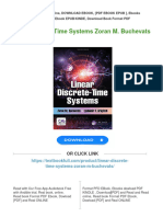 (PDF Download) Linear Discrete-Time Systems Zoran M. Buchevats Fulll Chapter