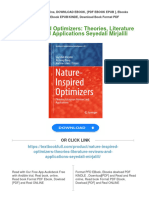 Get Nature-Inspired Optimizers: Theories, Literature Reviews and Applications Seyedali Mirjalili Free All Chapters