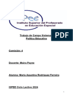 Trabajo de Campo Sistema y Política Educativa Rodriguez Ferreira 2024