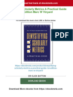 Full Download Demystifying Scholarly Metrics A Practical Guide 1st Edition Marc W Vinyard PDF