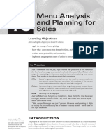 Chapter 13 - Menu Analysis and Planning For Sales