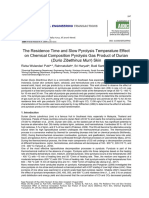 The Residence Time and Slow Pyrolysis Temperature Effect On Chemical Composition Pyrolysis Gas Product of Durian (Durio Zibethinus Murr) Skin