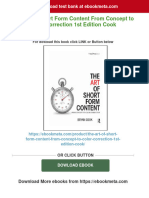 Full Download The Art of Short Form Content From Concept To Color Correction 1st Edition Cook PDF