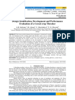 Design Modification, Development and Performance Evaluation of A Cereal Crop Thresher