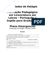 Formação Pedagógica em Licenciatura em Letras - PortuguêsInglês para Graduados