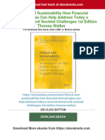 Fintech and Sustainability How Financial Technologies Can Help Address Today S Environmental and Societal Challenges 1st Edition Thomas Walker