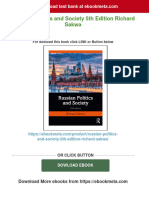 Russian Politics and Society 5th Edition Richard Sakwa 2024 Scribd Download