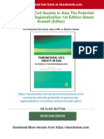 Transnational Civil Society in Asia The Potential of Grassroots Regionalization 1st Edition Simon Avenell (Editor) 2024 Scribd Download