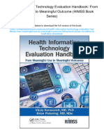 Health Information Technology Evaluation Handbook: From Meaningful Use To Meaningful Outcome (HIMSS Book Series) - ISBN 9781498766470, 978-1498766470