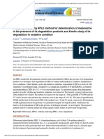 A Stability Indicating HPLC Method For Determination of Mebeverine in The Presence of Its Degradation Products and Kinetic