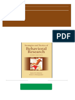 Strategies and Tactics of Behavioral Research 2024 PDF Full Book Download