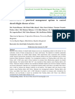 Effectiveness of Practiced Management Options To Control Sheath Blight Disease of Rice