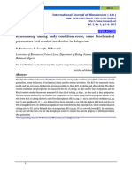 Relationship Among Body Condition Score, Some Biochemical Parameters and Uterine Involution in Dairy Cow