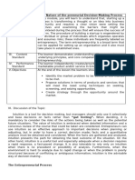 The Nature of The Preneurial Decision-Making Process