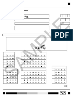 B1 Preliminary Reading Sample Answer Sheet