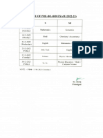 Scheme of Pre-Board Exam