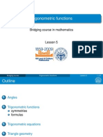 Trigonometric Functions: Bridging Course in Mathematics