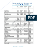 Jetam Price List