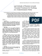 Knowledge and Attitude of Dentists Towards Teething and Essential Treatment For Teething Toddlers: A Questionnaire Study