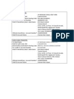 Usd & Eur Swift Details