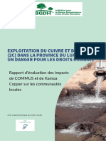 Rapport D'évaluation D'impacts de COMMUS Et Kamoa Copper Sur Les Droits Des Communautés Locales IBGDH 2022