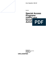 Special Access Programs (Saps) and Sensitive Activities: Unclassified