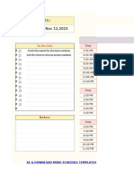 Aesthetic Schedule Template