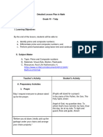 Math Detailed Lesson Plan