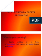 Sports Writng or Sports Journalism