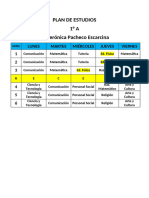 Plan de Estudios 1° A