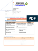 Sesión de Com. Dia 9 de Julio Las Preposiciones