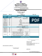 Class Program Grade 5 2024-2025