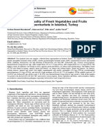 A Survey of Bacterial Contaminants in Leaty Vegetables