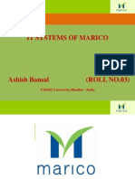 It Systems of Marico: Nmims University, Mumbai - India