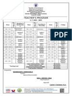 Shie - Class and Teachers Program - NMP Last Period