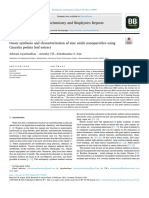 Green Synthesis and Characterization of Zinc Oxide