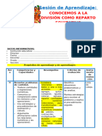 4° Sesión Día 4 Mat Conocemos A La División Como Reparto Equitativo