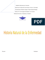 Historia Natural de La Enfermedad Medicina Preventiva