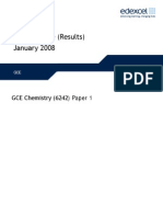 Mark Scheme (Results) January 2008: GCE Chemistry (6242) Paper 1