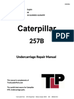 Cat 257b Undercarriage Repair Manual SN slk00001 slk06999