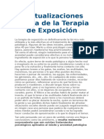 Puntualizaciones Acerca de La Terapia de Exposición