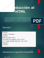 Introducción al HTML