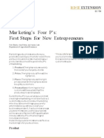 Mar Keting's Four P'S: First Steps For New Entrepreneurs