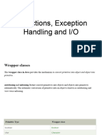 Unit 3-Collections, Exception Handling and I_O