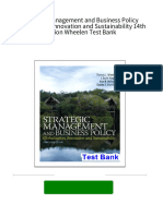 Download full Strategic Management and Business Policy Globalization Innovation and Sustainability 14th Edition Wheelen Test Bank all chapters