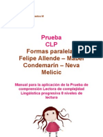 Manual C.L.P. - Prueba de Comprensión Lectora de Complejidad Lingüística Progresiva