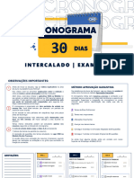 Cronograma de 30 Dias - Intercalado