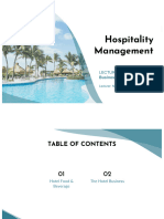 Lec 4 - Hotel F&B and The Restaurant Business