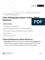 Class 10 Geography Chapter 3 Notes - Water Resourc