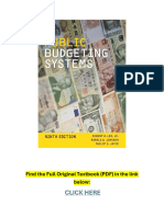 Public Budgeting Systems 9th Edition Textbook